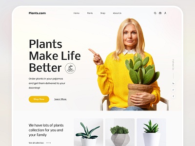 Plant shop - Web design concept design landing page design landingpage minimal modern design plants plantshop plantsshopwebdesign shop trendylandingpage trendyweb trendywebdesign ui webdesign webdesitedesign