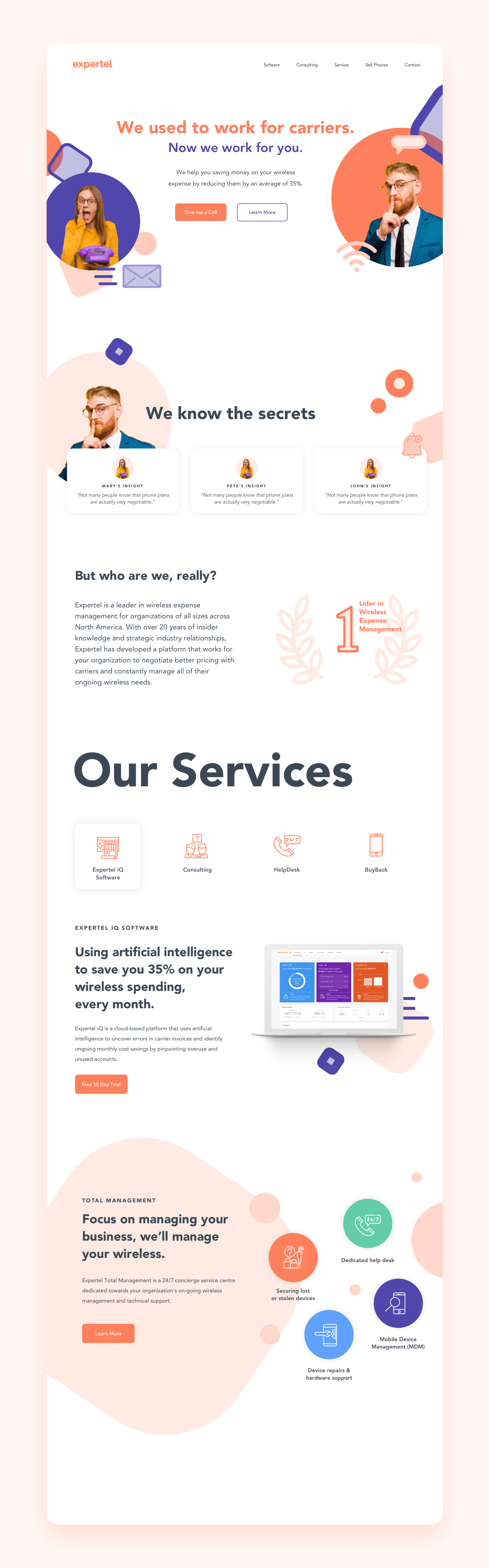 Landing Page Design carriers desktop geometric shapes images landing page landing page design masks modern ui ui design user interface design web web design website