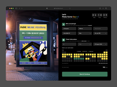 Music festival ticket booking book a ticket booking a ticket design festival landing minimal modern music music festival music festival icket ticket ticket booking ui ux website