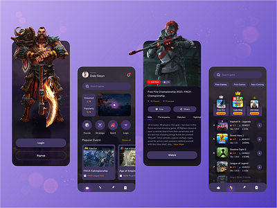 Gaming App Design app app concept app designer appdesign appdevelopment appui design game game design gameapp gamer gaming mobile app mobile app design mobile ui store ui userexperience userinterface ux