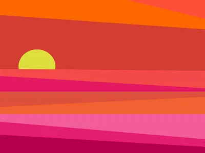Setting Sun... design figma illustration layers orange pink red sunset yellow
