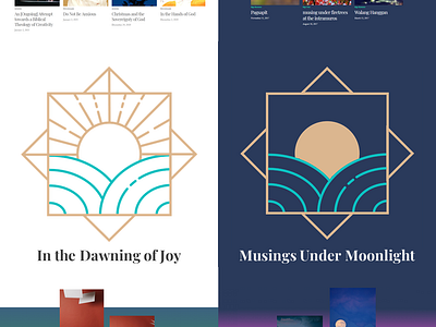 In The Dawning of Joy / Musings Under Moonlight branding design logo theme