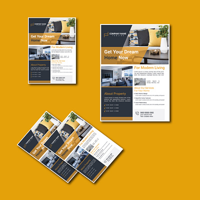 Real estate flyer template design profile