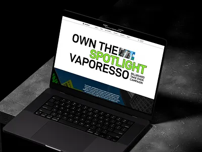 Own The Spotlight - VAPOR­ESSO H5 landing page design by sumaart animation h5 landing page design sumaart ui web design website design