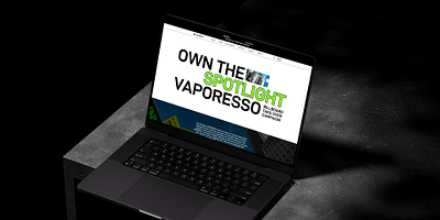 Own The Spotlight - VAPOR­ESSO H5 landing page design by sumaart animation h5 landing page design sumaart ui web design website design