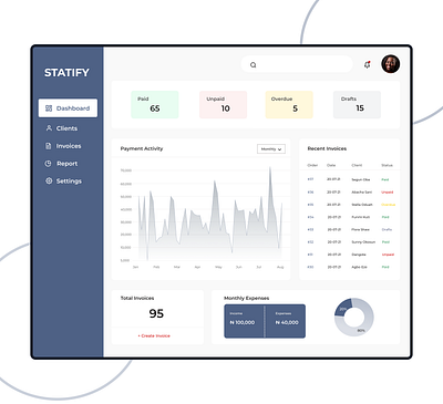 Invoice Management Dashboard app design invoice management dashboard ui ux web