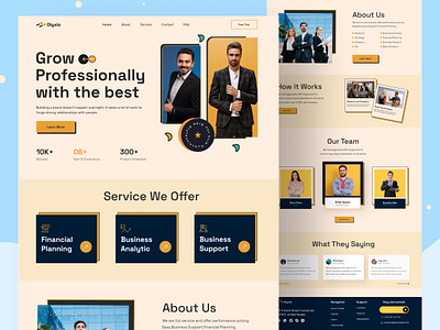 Olyxio - Business Marketing Agency Website agency business consultant landing page online marketing service sifat hasan startup strategy ui ui design uiux ux web design web page website