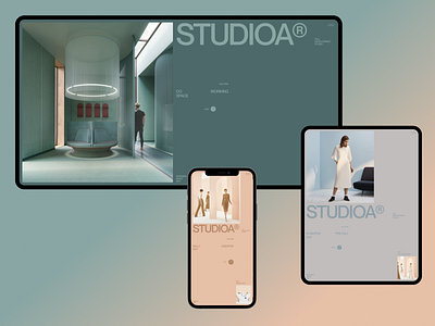 STUDIOA® #3 clean design desktop minimal tablet ui web