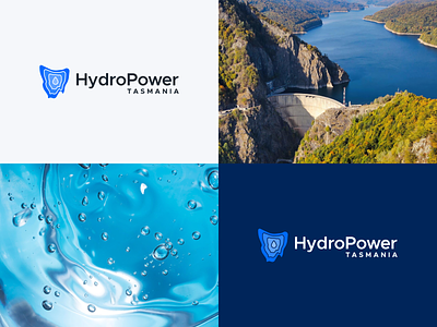 HydroPower | Logotype blue brand branding design hydro illustration logo logo design logotype mark photoshop vector water