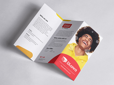 Brochure - Concept for DLonra author branding brochure design education flyer identity layout publishing trifold