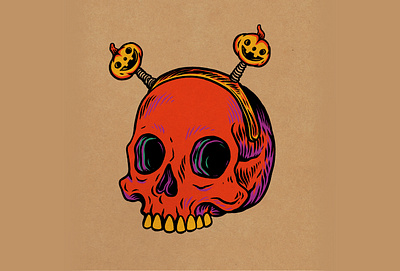 WEENZINE EIGHT character cute design drawing halloween illustration skull spooky