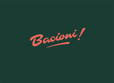 Bacioni Logo bacioni branding bubble type hand type handtype italian restaurant julien paris logo logo design logotype minimal paris restaurant logo type type design