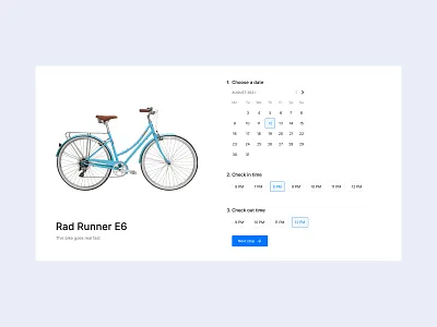 Bicycle booking bicycle interface ui ux