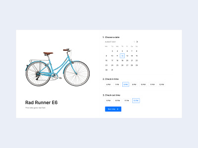 Bicycle booking bicycle interface ui ux