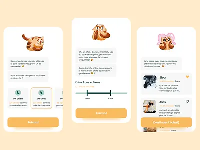Chatbot - SPA Mobile App animals app application chatbot design illustration mobile mobile app ui ui design ui designer ui ux ux ux desginer