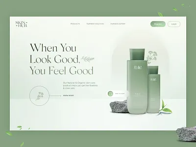 Skincare Website Header Concept 17seven design ui ui design user experience visual design
