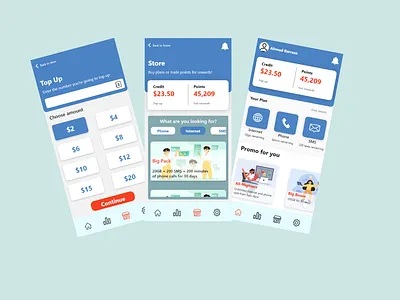 SIM Card App Screens adobe xd app application apps internet provider ui ui design ui ux ui ux design ux