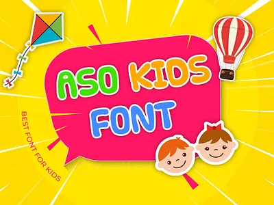 Aso Kids Font blackboard font
