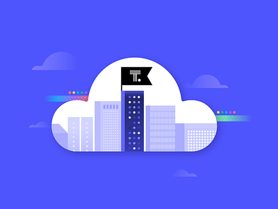 Forbes Cloud 100 analytics branding cloud data design digital illustration flag illustration logo rainbow spot startup tech thoughtspot vector