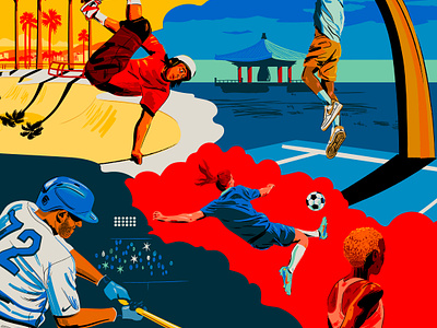 Nike “Commitment to L.A.” Lettering & Illustrations animation athletic gif illustration los angeles motion nike sports