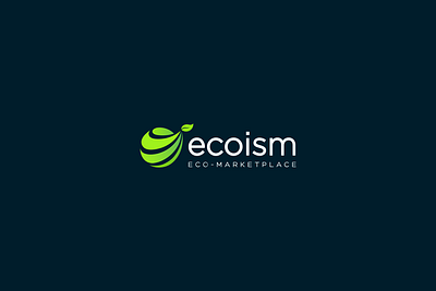 Ecoism marketplace logo branding eco logo ecoism ecologic green green logo leaf leaf planet logo logotype