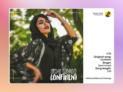 Confident song - Demi Lovato | Song album recreation #24 album art album artwork album cover art album cover design branding design digital art digital image girl graphic design permission less project photo manipulation photoshop song song album recreation