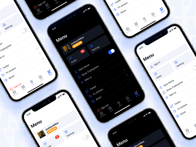 TradingView Menu screen (iOS) figma fintech ios mobile design tradingview ui ux uxui