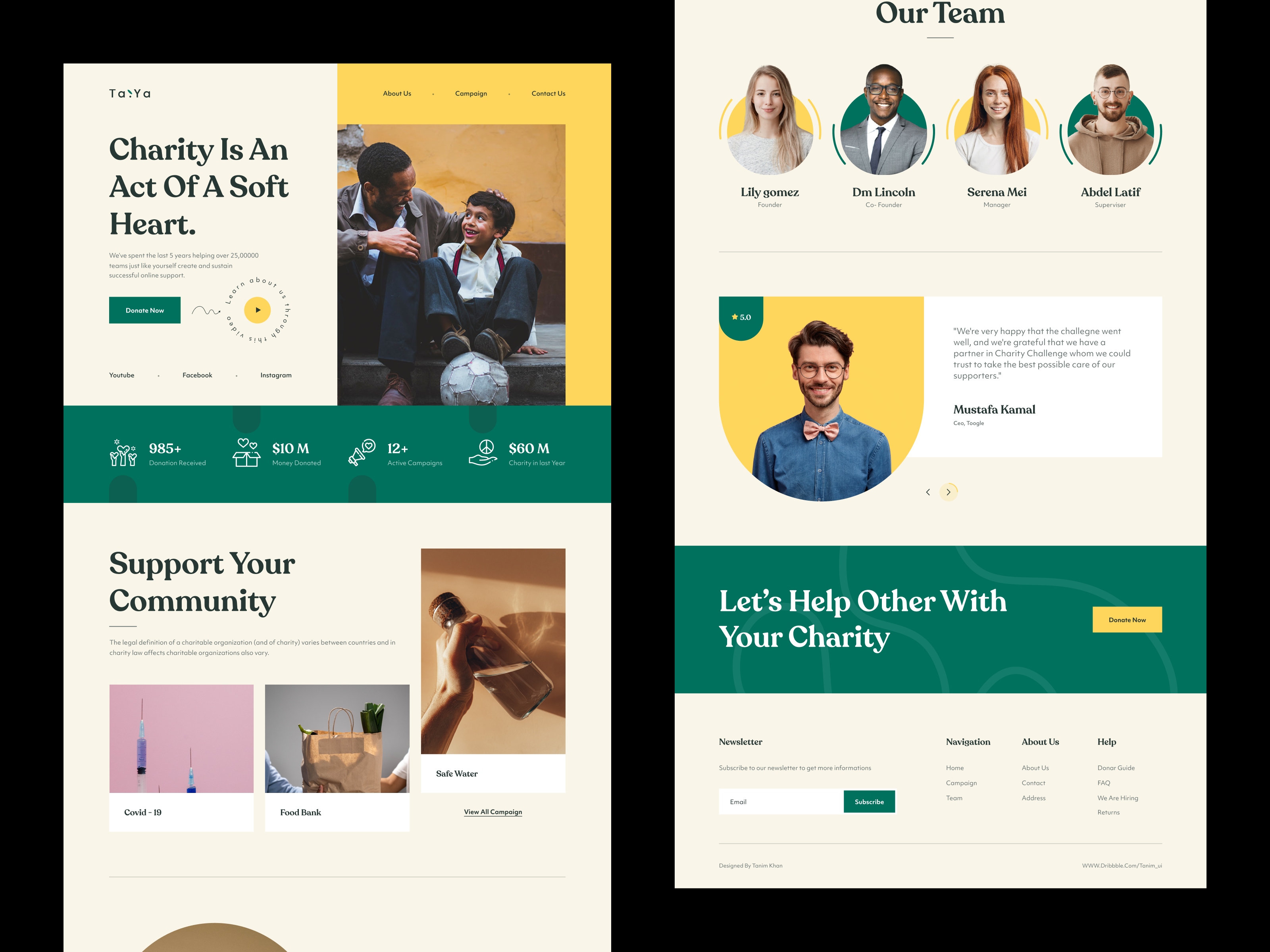 Charity Web Landing Page charity charity fund child community connection desktop donate donation fundraise fundraiser help landing ngo nonprofit poor support tanim web web page website