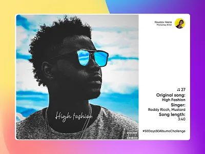 High Fashion song - Roddy Ricch, Mustard | #27 album art album artwork album cover art album cover artist album cover design branding design digital art digital image graphic design photo manipulation photoshop song song album recreation