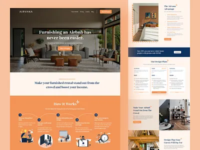 Airvana Homepage 3d airbnb airvana asif branding buy creative design home home decor interior design landing page minimal rent trendy ui ux web design