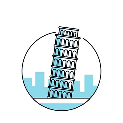 Leaning Tower design illustration