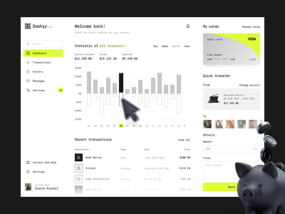 Futuristic dashboard for finance platform app application cards dashbaord design finance fintech monotype overview pangram pangram payments product design transaction transfer typography ui ux web web app web application