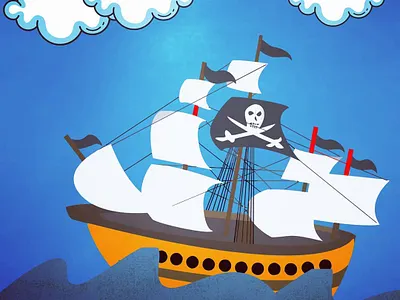 The Pirate Ship design illustration