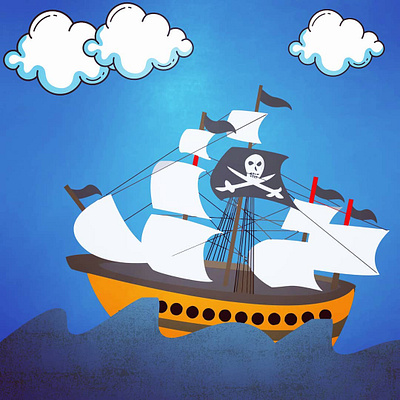 The Pirate Ship design illustration