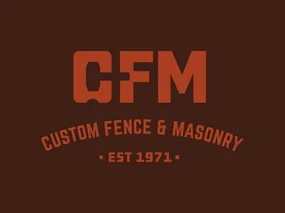 Custom Fence & Masonry branding logo masonry outdoors