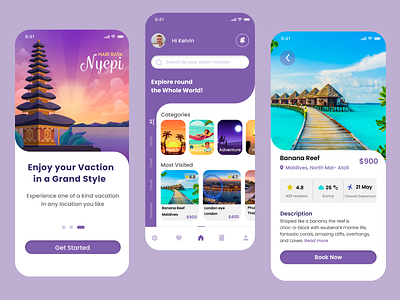 Travel Application UI app design mobile ui ux