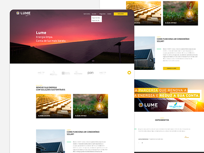 Lume - website design flat layout ui ux web website