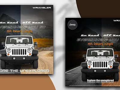 Wrangler Jeep Social media post for a client Jeep Bangladesh® advertising branding design car automotive graphic design social media template