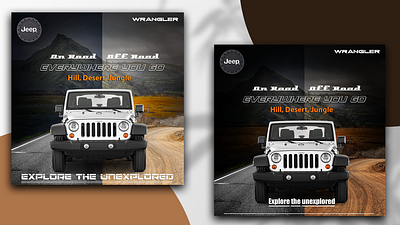 Wrangler Jeep Social media post for a client Jeep Bangladesh® advertising branding design car automotive graphic design social media template