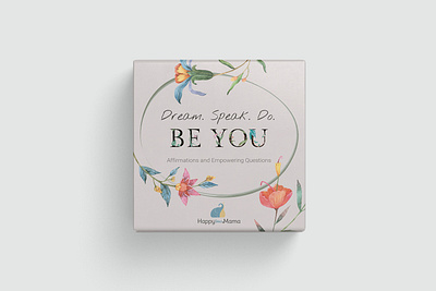 Design for a box of affirmations cards. affirmations box boxdesign design graphic design illustration label labeldesign package