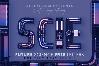 Future Science - Free 3D Lettering 3d 3d alphabet 3d font 3d typography alphabet deeezy design font free free font free graphics freebie futuristic light neon neon font science scifi typography