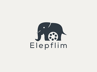 Elephant Film Logo best logo branding coloring logo creative logo design elephant film elephant film logo elephant logo illustration logo minimal typography ui ux vector