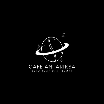 Cafe antariksa logo 3d antariksa branding cafe cafe logo design graphic design illustration logo vector