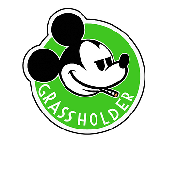 Mickey Grassholder Green .mouse 420 animal art branding cartoon cartoons design graphic design illustration logo movies trippy vector weed