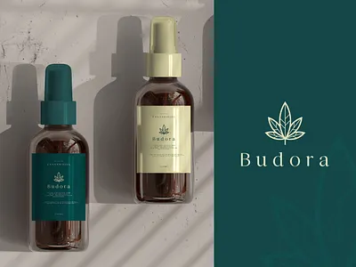 Budora CBD Logo cannabis cannabis logo cbd cbd leaf cbd logo cbd oil cbd packaging creative logo hemp leaf logo hemp logo hemp oil marijuana minimalist logo packaging