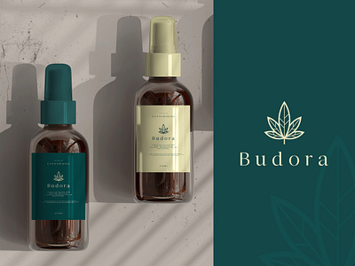Budora CBD Logo cannabis cannabis logo cbd cbd leaf cbd logo cbd oil cbd packaging creative logo hemp leaf logo hemp logo hemp oil marijuana minimalist logo packaging