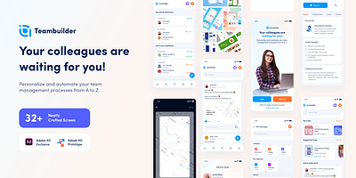 TeamBuildr Social App 3d app banner behance branding branidng creative design designinspiration dribble graphic design illustration logo motion graphics ui ux