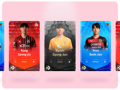 Sorare - Rookie Card Designs - 21/22 branding card card design design football graphic design illustration soccer cards sports ui