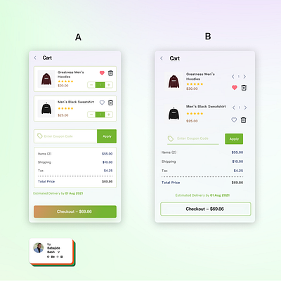 Shopping Cart UI Design cart ecommerce figma shopping app ui ui design
