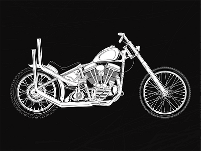 Chopper Illustration #2 chopper handbuilt illustration motorcycle pen tool